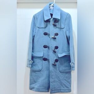 Vintage Korean winter coat in Periwinkle blue. Warm and cozy for cold weather.